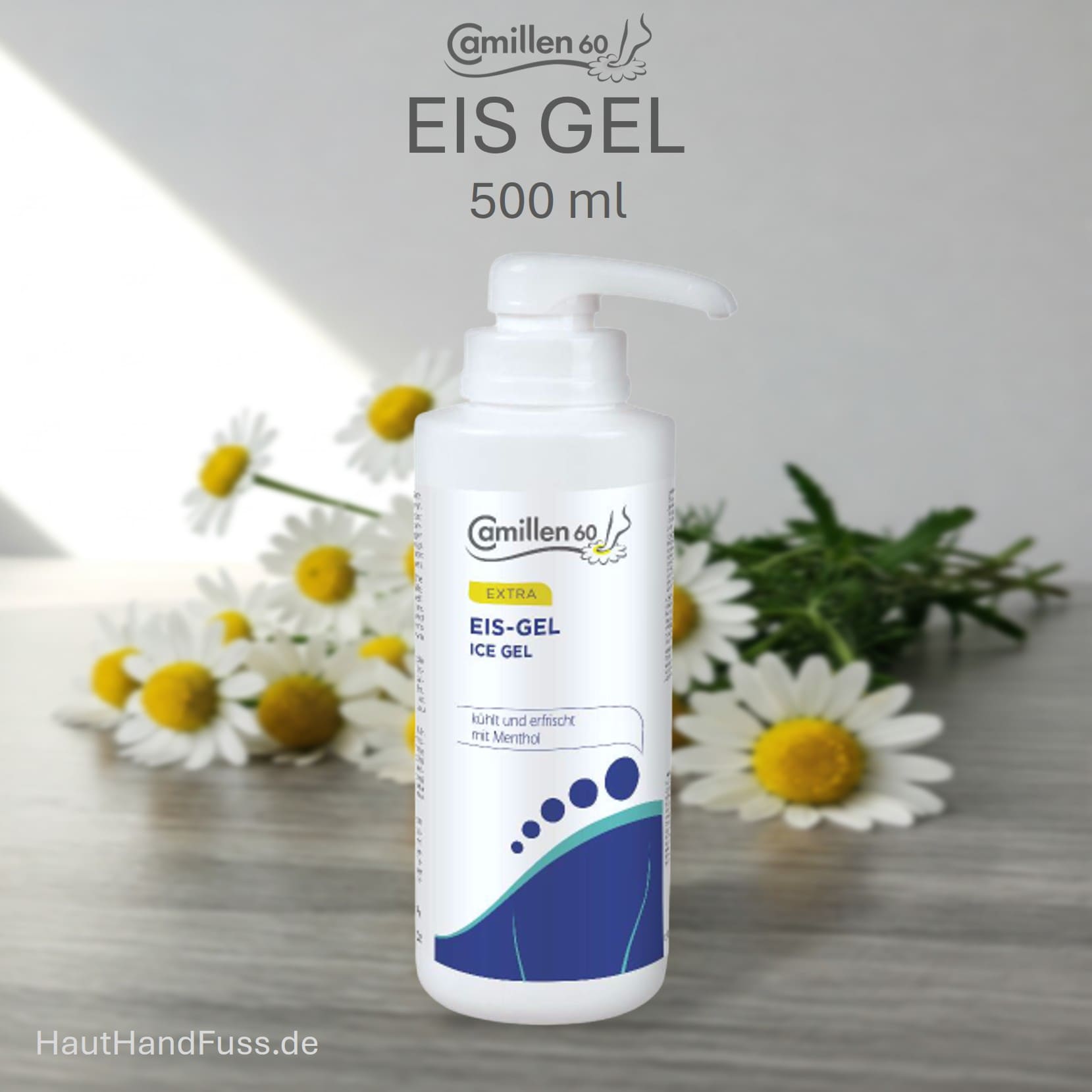 Camillen 60 Eis Gel 500 ml für maximale Fußrrfrischung bei HautHandFuss.de