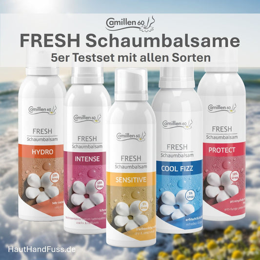 Camillen 60 alle Fresh Schaumbalsame im 5er Testset bei HautHandFuss.de