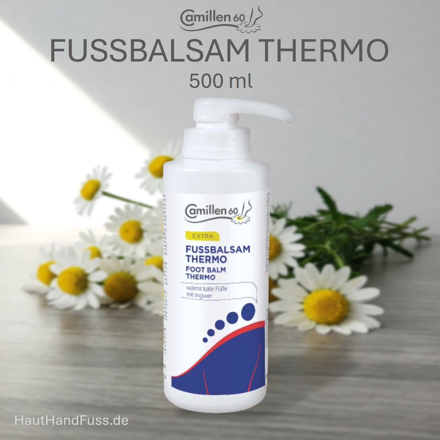 Camillen 60 Fußbalsam Thermo 500 ml  bei kalten Füßen bei HautHandFuss.de