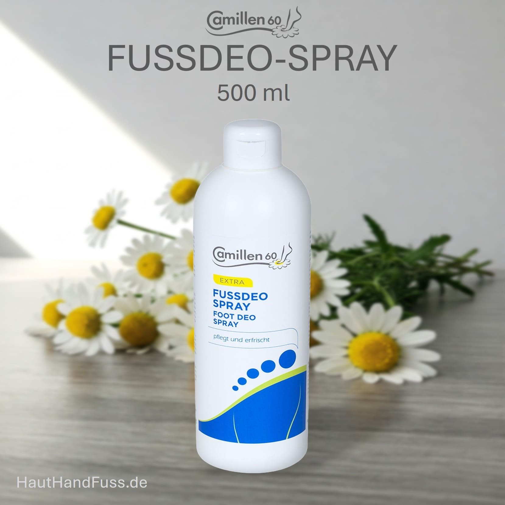 Camillen 60 Fußdeo Spray 500 ml gegen Fußgeruch bei HautHandFuss.de