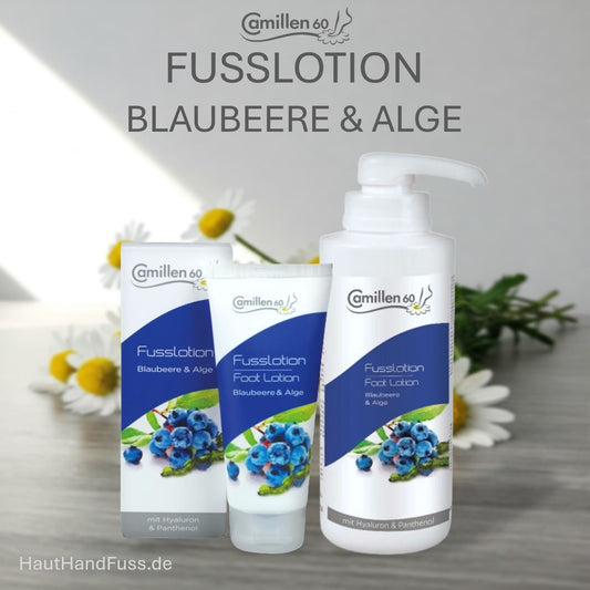 Camillen 60 fruchtige Fußlotion Blaubeere & Alge mit Hyaluron bei HautHandFuss.de