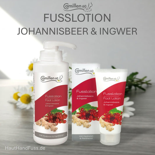 Camillen 60 fruchtige Fußlotion Johannisbeer & Ingwer mit Hyaluron bei HautHandFuss.de