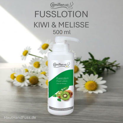 Camillen 60 fruchtige Fußlotion Kiwi & Melisse 500 ml mit Hyaluron bei HautHandFuss.de