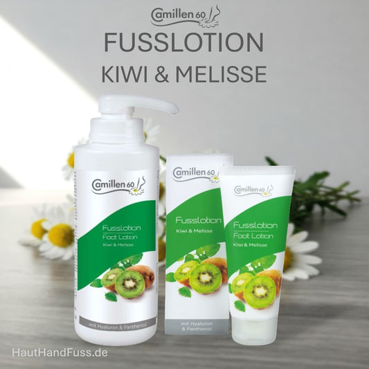 Camillen 60 fruchtige Fußlotion Kiwi & Melisse mit Hyaluron bei HautHandFuss.de
