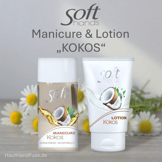 SOFT HANDS Set KOKOS mit 110 ml Manicure-Peeling und 60 ml Lotion bei HautHandFuss.de