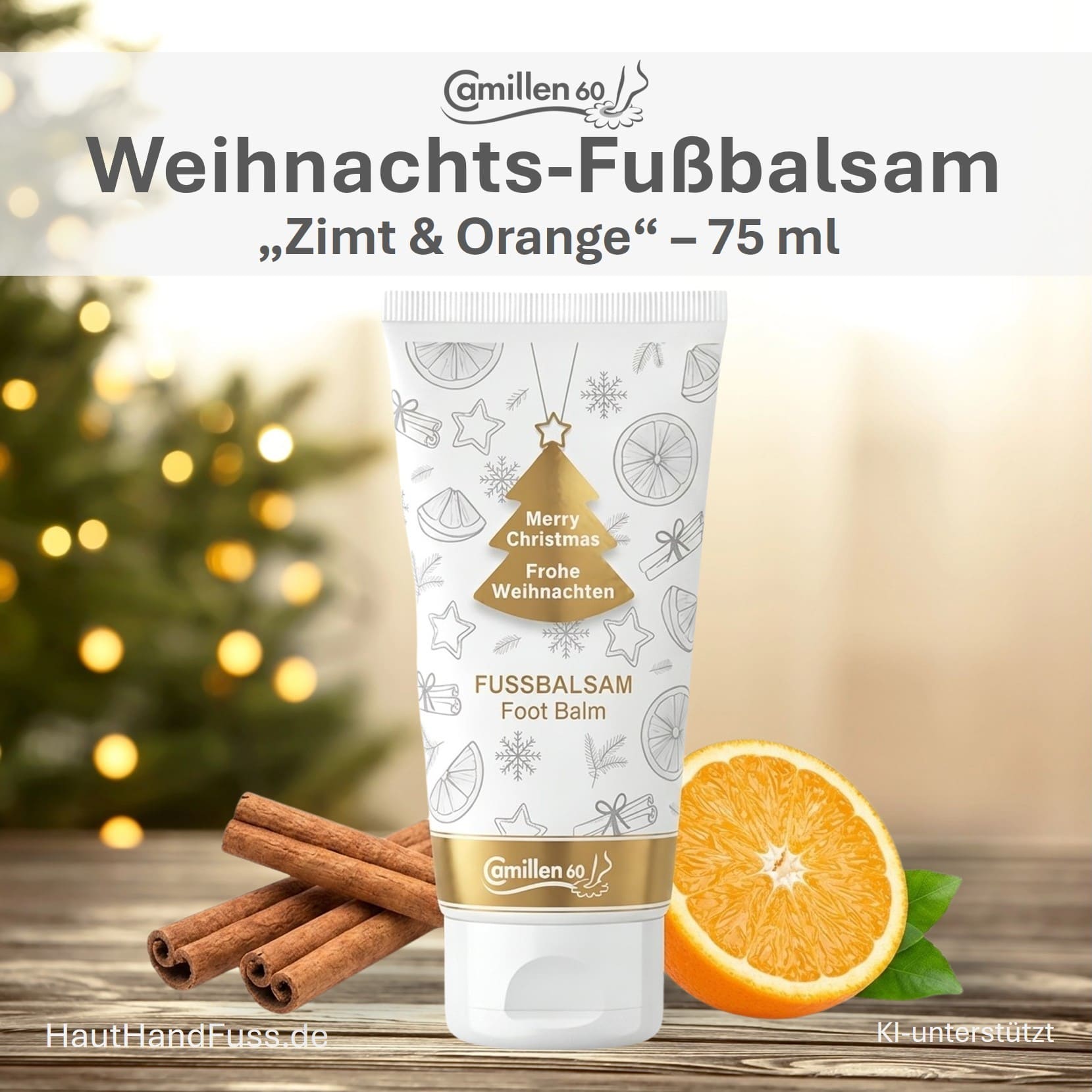 Camillen 60 Fußcreme Zimt-Orange Weihnachts-Edition 75 ml bei HautHandFuss.de