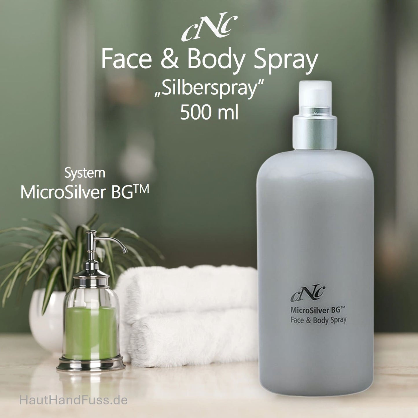 CNC Face & Body Spray 500 ml (Silberspray) bei Hautirritationen bei HautHandFuss.de