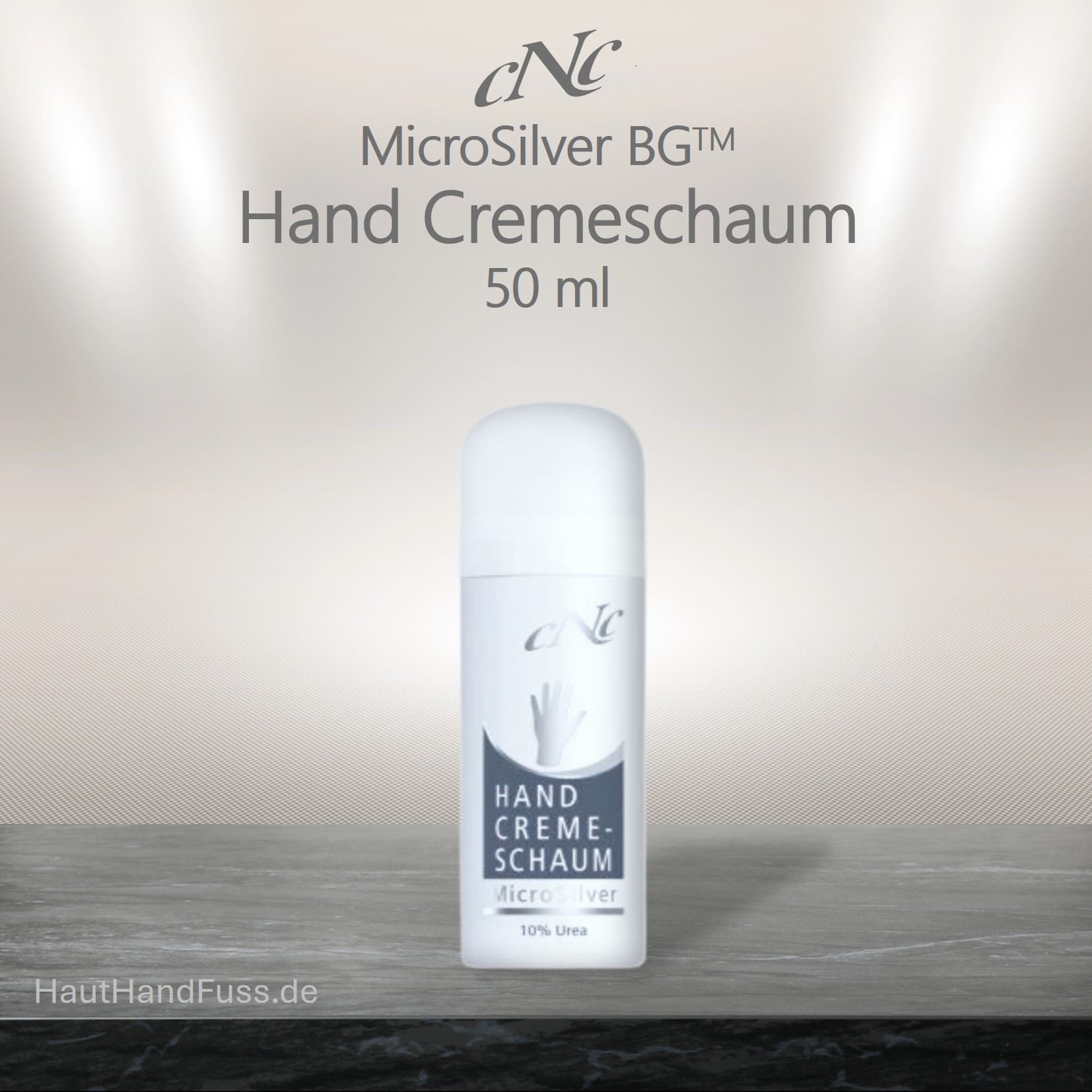 CNC MicroSilver Hand Cremeschaum mit 10% Urea bei HautHandFuss.de