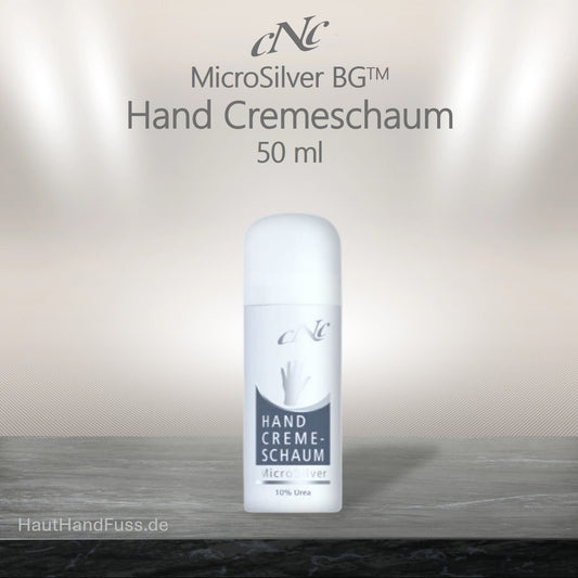 CNC MicroSilver Hand Cremeschaum mit 10% Urea bei HautHandFuss.de