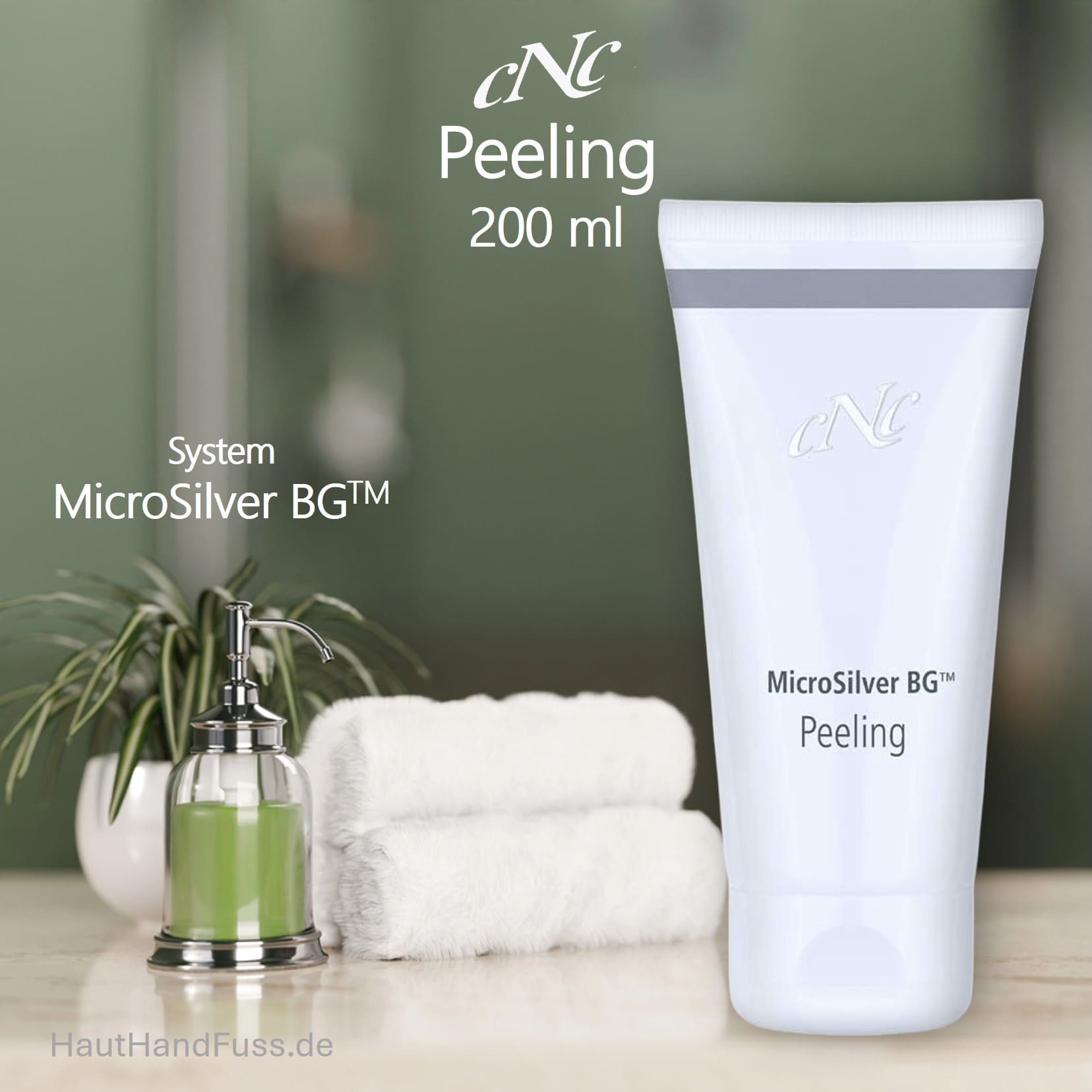 CNC MicroSilver Peeling 200 ml für feineres Hautbild bei HautHandFuss.de