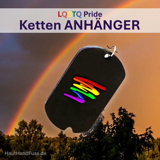 LGBTQ Regenbogen-Plakette bei HautHandFuss.de
