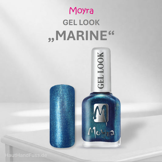 Moyra Gel Look Nagellack Marine bei HautHandFuss.de 