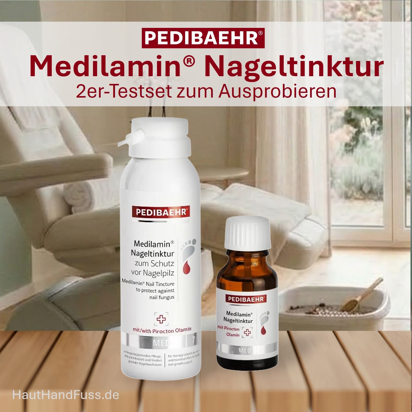 Pedibaehr Medilamin 2er Testset zum Aussprühen und Aufpinseln bei HautHandFuss.de