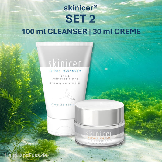 skinicer SET 2 mit CLEANSER & CREME bei HautHandFuss.de