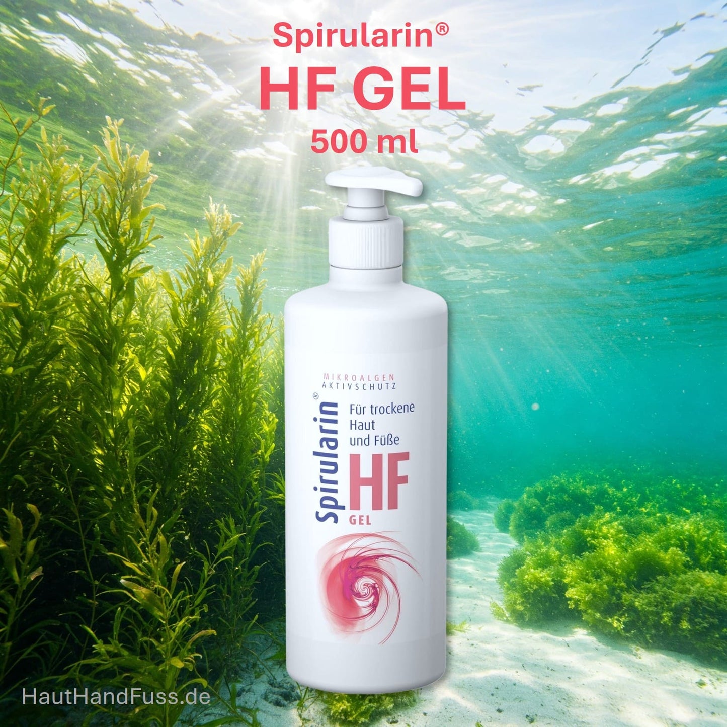 Spirularin HF GEL 500 ml erfrischende Hautpflege mit Tiefenwirkung  bei hauthandfuss.de