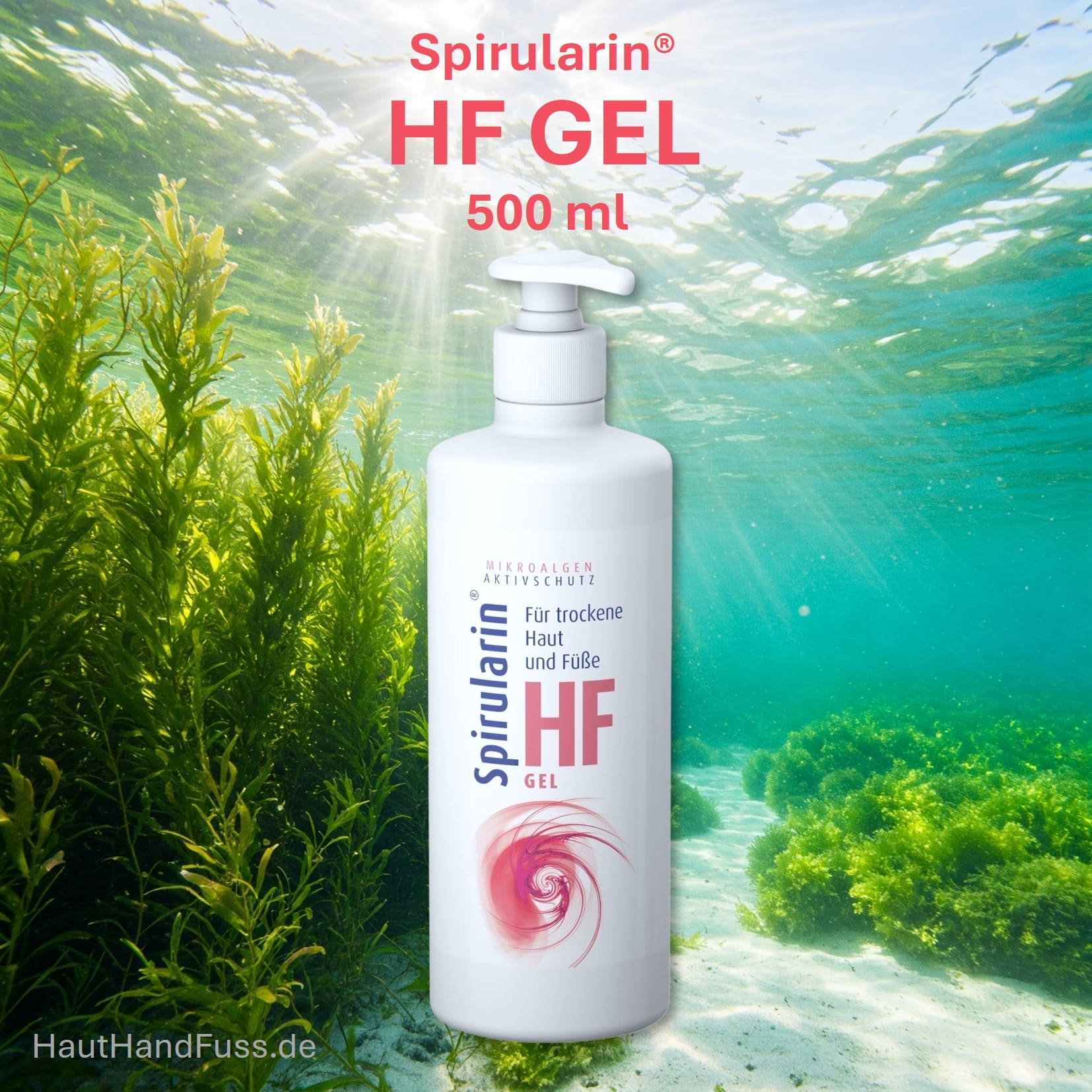 Spirularin HF GEL 500 ml erfrischende Hautpflege mit Tiefenwirkung  bei hauthandfuss.de