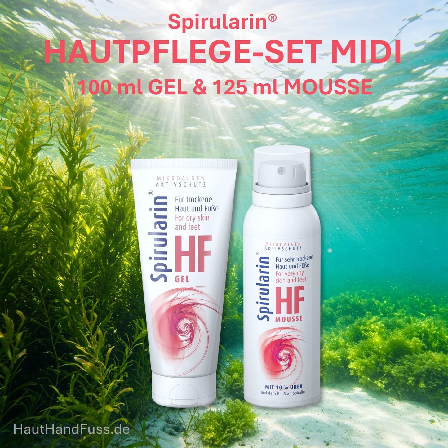 Spirularin HF Hautpflege-Set MIDI GEL & MOUSSE bei hauthandfuss.de