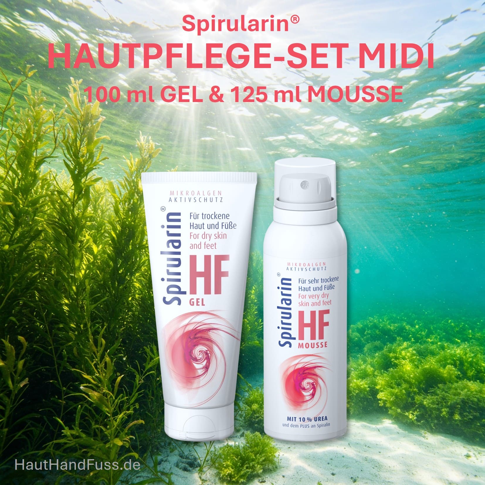 Spirularin HF Hautpflege-Set MIDI GEL & MOUSSE bei hauthandfuss.de