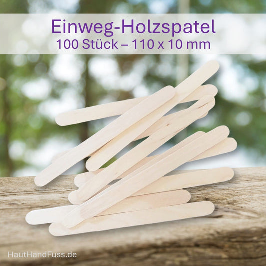 Holzspatel für Sugaring oder Waxing 100 Stück 110x10 mm bei HautHandFuss.de