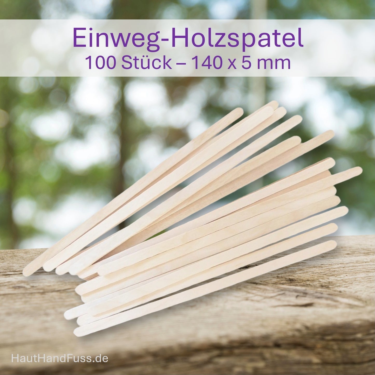 Holzspatel für Sugaring oder Waxing 100 Stück 140x5 mm bei HautHandFuss.de