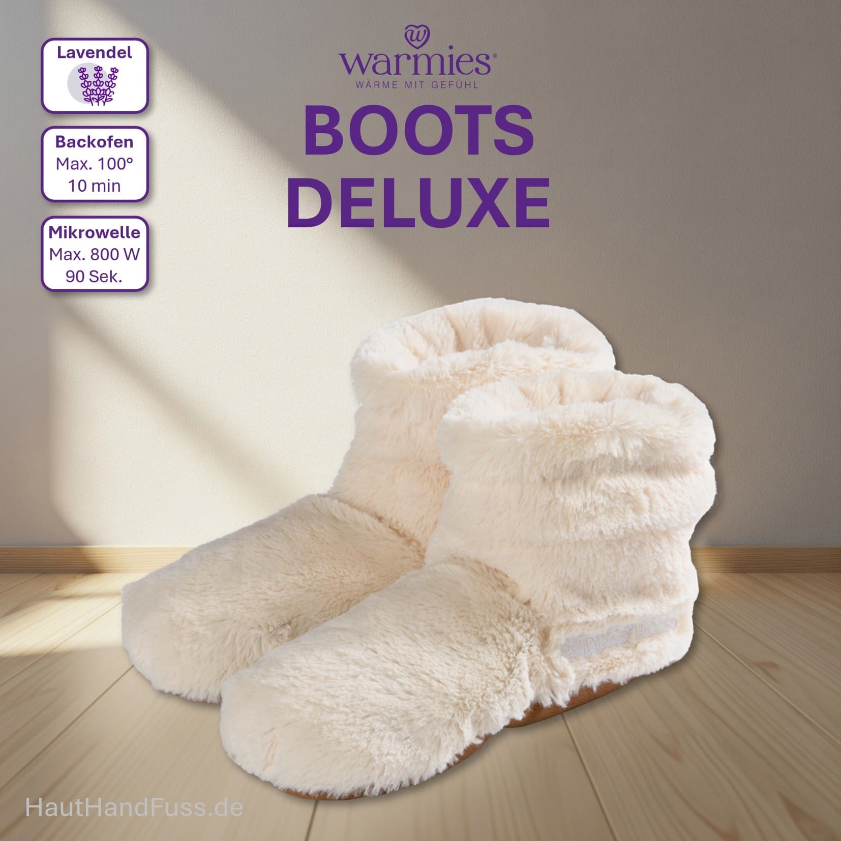 Warmies® Wärmeschuhe Slippies Boots deluxe bei HandHautFuss.de