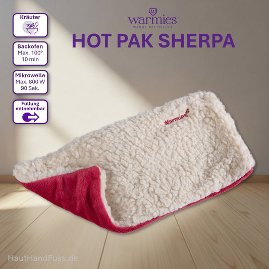 Warmies® Wärmeprodukt Hot Pak Sherpa beige/rot bei HandHautFuss.de