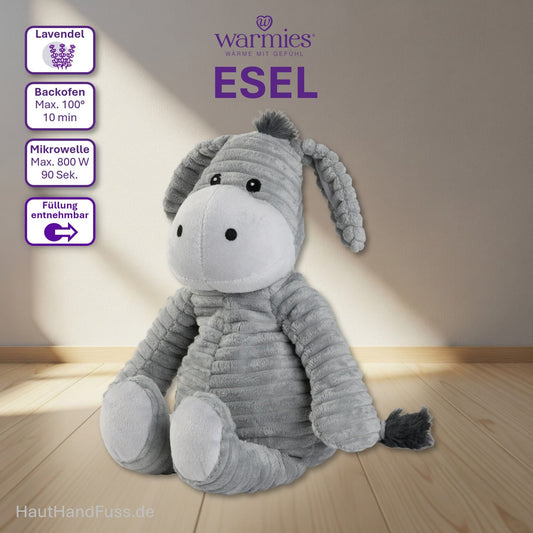 Warmies® Wärmestofftier Esel zum Kuscheln bei HandHautFuss.de