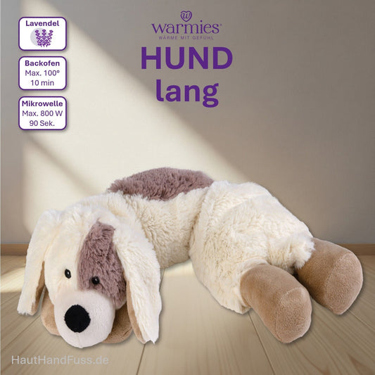 Warmies® Wärmestofftier Hund lang zum Kuscheln bei HandHautFuss.de
