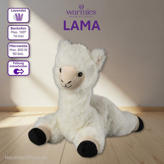 Warmies® Wärmestofftier Lama zum Kuscheln bei HandHautFuss.de
