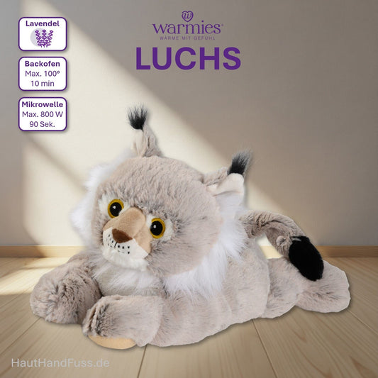 Warmies® Wärmestofftier Luchs zum Kuscheln bei HandHautFuss.de