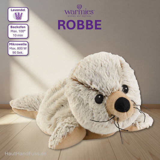Warmies® Wärmestofftier Robbe zum Kuscheln bei HandHautFuss.de