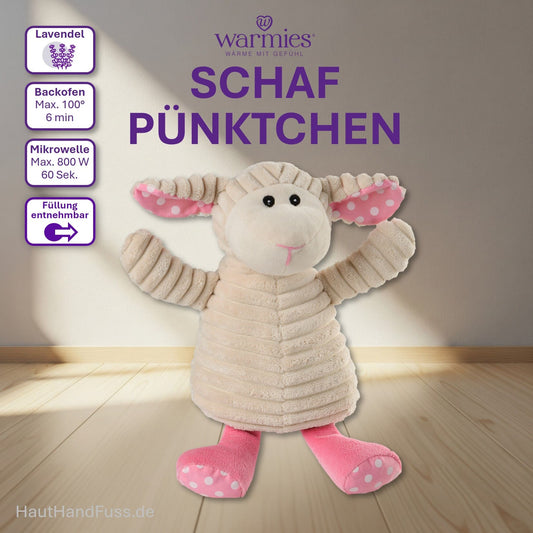 Warmies® Wärmestofftier Schaf Pünktchen zum Kuscheln bei HandHautFuss.de