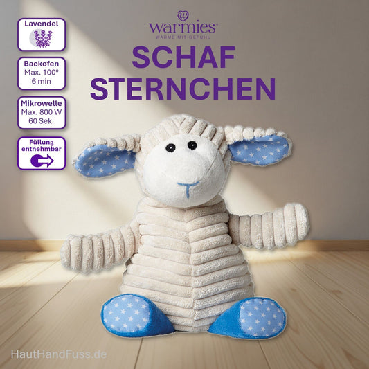 Warmies® Wärmestofftier Schaf Sternchen zum Kuscheln bei HandHautFuss.de