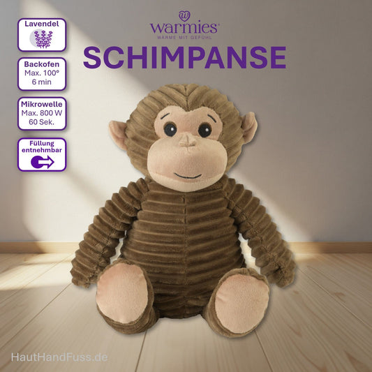 Warmies® Wärmestofftier Schimpanse zum Kuscheln bei HandHautFuss.de