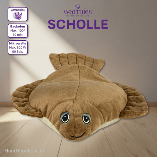 Warmies® Wärmestofftier Scholle zum Kuscheln bei HandHautFuss.de