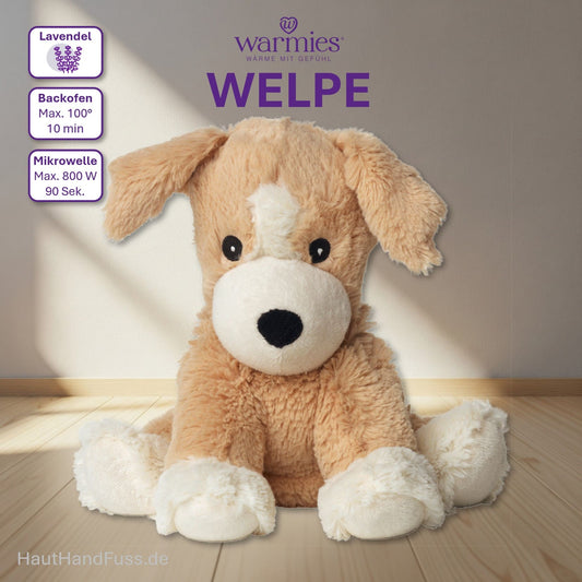 Warmies® Wärmestofftier Welpe zum Kuscheln bei HandHautFuss.de