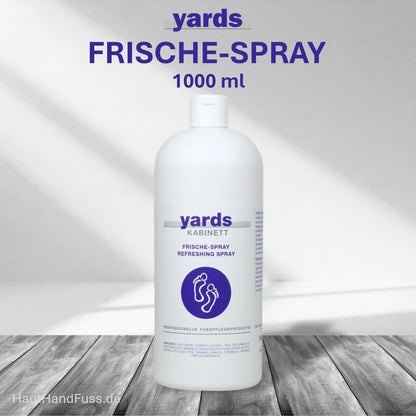 YARDS FRISCHE SPRAY 1000 ml Alternative zum Fußbad und Vorbereitung Fußpflege bei HautHandFuss.de