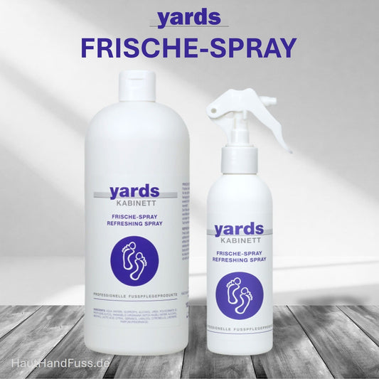 YARDS FRISCHE SPRAY Alternative zum Fußbad und Vorbereitung Fußpflege bei HautHandFuss.de
